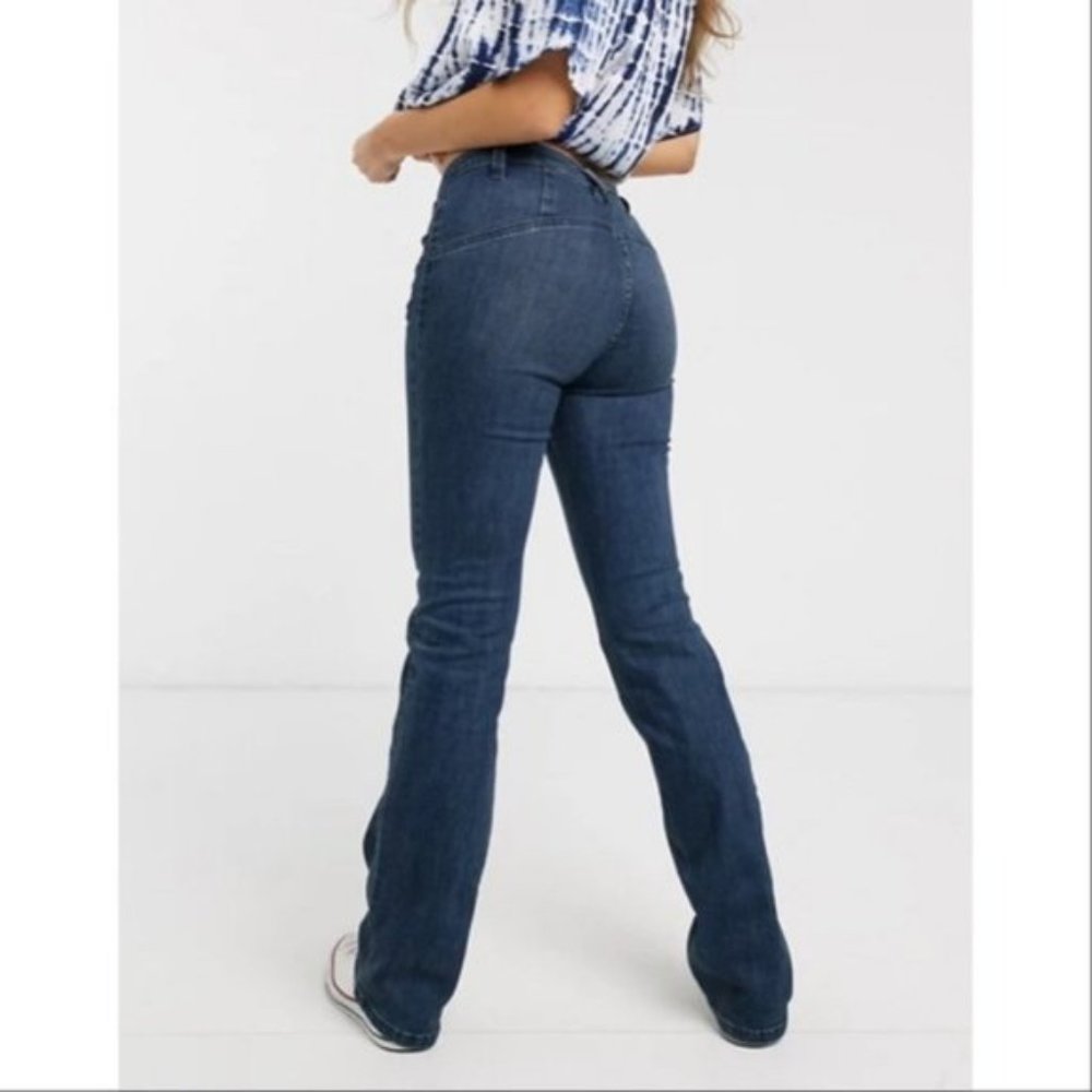 Free People Eva Lace Up High Rise Jeans 28 NWT - Picture 6 of 7